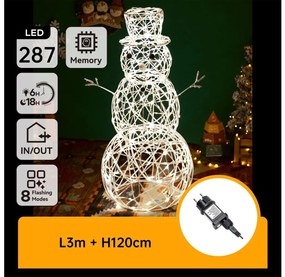 Aigostar - LED zewnętrzna dekoracja świąteczna 3,6W/31/230V 2700K 120cm IP44 bałwan