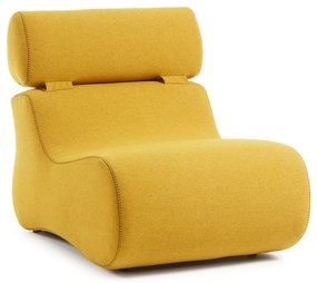 Żółty fotel Kave Home Club