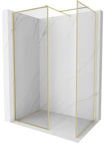 Mexen Kioto-F ścianka prysznicowa Walk-in z ramką 150 x 70 cm, transparent 8 mm, złota szczotkowana - 800-150-202-04-55-070