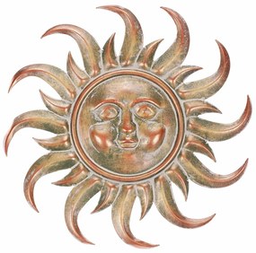 Metalowa dekoracja ogrodowa Słońce miedziana,średnica 49 cm 49 x 1 x 49 cm