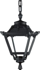 Lampa sufitowa INDURA MINI 4 w stylu klasycznym - wys. 74 cm - E27 42W - ?ywica - IP55 - czarna