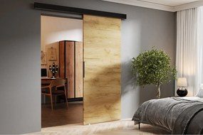 Emporius drzwi 80 cm Doris - drewniane drzwi przesuwne, naścienne - Dąb craft złoty