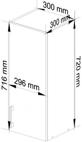 Górna szafka kuchenna 30 cm - Bolivia 12X