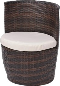 Zestaw brązowych mebli ogrodowych - Lisga