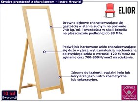 Stojące lustro z dębową ramą - Mrewio