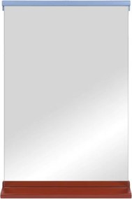 Lustro z półką z drewnianą ramą ścienne 50x75 cm Lun – noo.ma