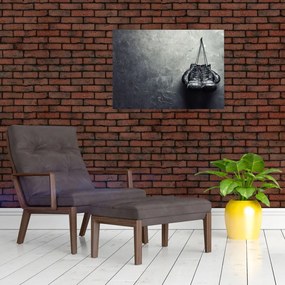 Obraz na szkle rękawic bokserskich (70x50 cm)
