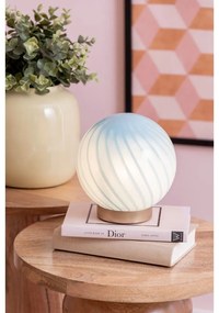 Jasnoniebieska lampa stołowa ze szklanym kloszem (wysokość 17 cm) Summer Globe – Leitmotiv