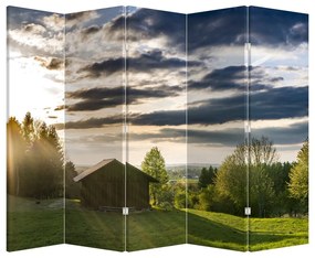 Parawan - Leśna chatka (210x170 cm)