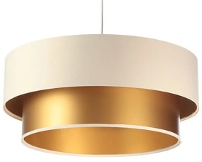 Złoto-kremowa lampa wisząca glamour - S419-Nilda