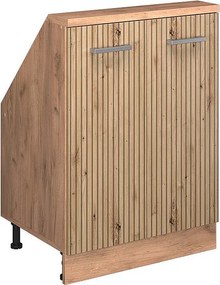 Szafka kuchenna na dach skośny dąb rzemieślniczy 60x46x81.6 r-line