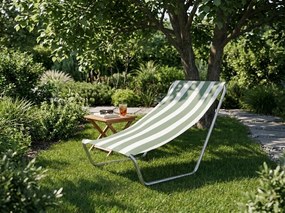 Składany leżak plażowy SAND, jasne zielone paski