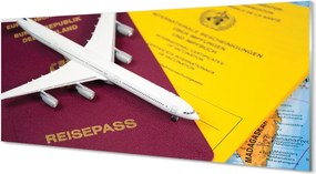 Panel nad Blat Kuchenny Atrybuty Podróżnika: Paszport i Mapa