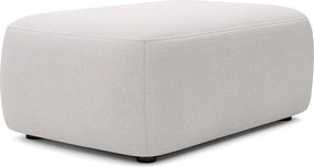 Pufa z teksturowanej tkaniny w kolorze beżowym DAVISO