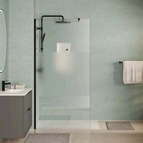 Walk-In Dusche EIRA - Milchglas-Streifen 8 mm und 10 mm