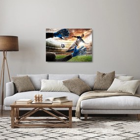 Obraz na szkle - Piłkarz (70x50 cm)