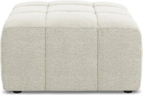 Beżowy podnóżek z materiału bouclé Aloha – Makamii