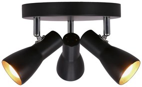 Lampa sufitowa w kolorze matowej czerni z metalowym kloszem 29x29 cm Picardo – Candellux Lighting