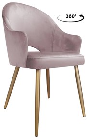 Krzesło obrotowe Velvet podstawa złota MG55