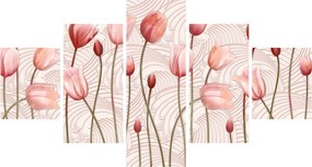 Obraz - Różowe tulipany (125x70 cm)
