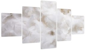 Obraz - Białe pióra (125x70 cm)