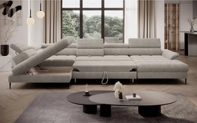 Narożnik EMPOLI XL w układzie U Lewostronny z funkcją spania Lewostronny w ktaninie AUSTIN 03 WERSAL