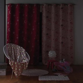 Różowa zaciemniająca zasłona dziecięca 140x260 cm Moonlight – douceur d'intérieur