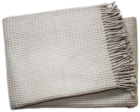 Jasnoszary pled Euromant Waffle, 140x180 cm