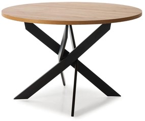 Okrągły stół z blatem w dekorze dębu 120x120 cm Ther – Marckeric