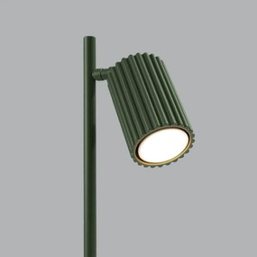 Lampa biurkowa KARBON zielona oliwka ryflowana SOLLUX  LIGHTING