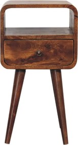 Artisan Furniture Mini orzechowa zakrzywiona szafka nocna, sypialnia