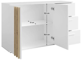 Komoda TOLIS 2D3S, biała