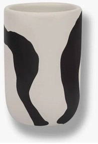 Czarno-biały ceramiczny kubek na szczoteczki do zębów Icon – Mette Ditmer Denmark