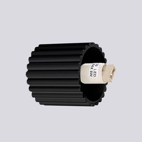 Kinkiet HALO czarny IP44 ryflowany SOLLUX  LIGHTING