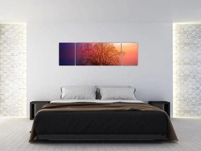 Obraz drzew we mgle (170x50 cm)