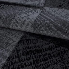 Dywan nowoczesny Plus Kwadraty szaro-czarny 160 cm x 230 cm