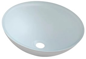 Biała szklana okrągła umywalka ø 42 cm Telica – Sapho