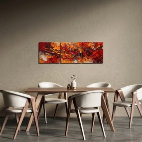 Obraz - Abstrakcja (z zegarem) (90x30 cm)