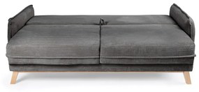 Szara sztruksowa rozkładana sofa 218 cm Tori – Bonami Selection