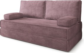 Masseno Sofa piankowa SILAR z funkcją spania, Kanapa z pianki do salonu, Bezmontażowa, Tkanina sztruksowa – Wrzosowy POSO 130