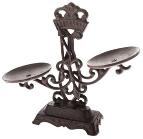 Ozdobna waga z litego żeliwa, czarna, 22 x 15 x 9cm #ODKAZ!