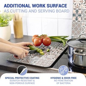 Zestaw 2 szklanych płyt ochronnych na kuchenkę Wenko Universal Tile