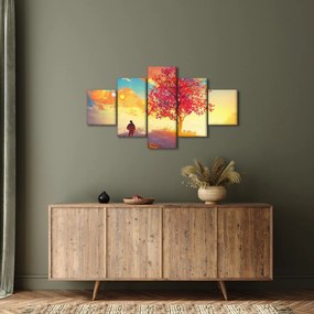 Obraz drzewa na wzgórzu (125x70 cm)