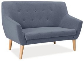 Granatowa 2-osobowa sofa AMBER
