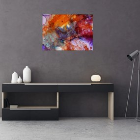 Obraz na szkle - Abstrakcyjna sztuka tuszu (70x50 cm)