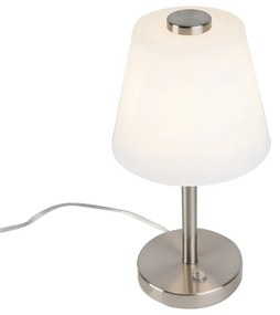 Designerska lampa stołowa stal LED 3-stopniowe ściemnianie - Regno Nowoczesny Oswietlenie wewnetrzne