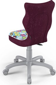 Obrotowe krzesło dziecięce z wzorami Petit Grey rozmiar 4 (133-159 cm)