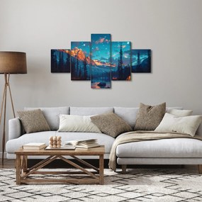 Obraz - Kemping w górach (125x70 cm)