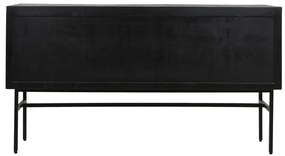 Czarna niska komoda z litego drewna mango 150x80 cm Abage – Light &amp; Living