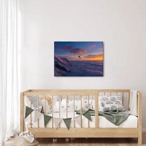Obraz o zachodzie słońca, Mt. Blanc (70x50 cm)